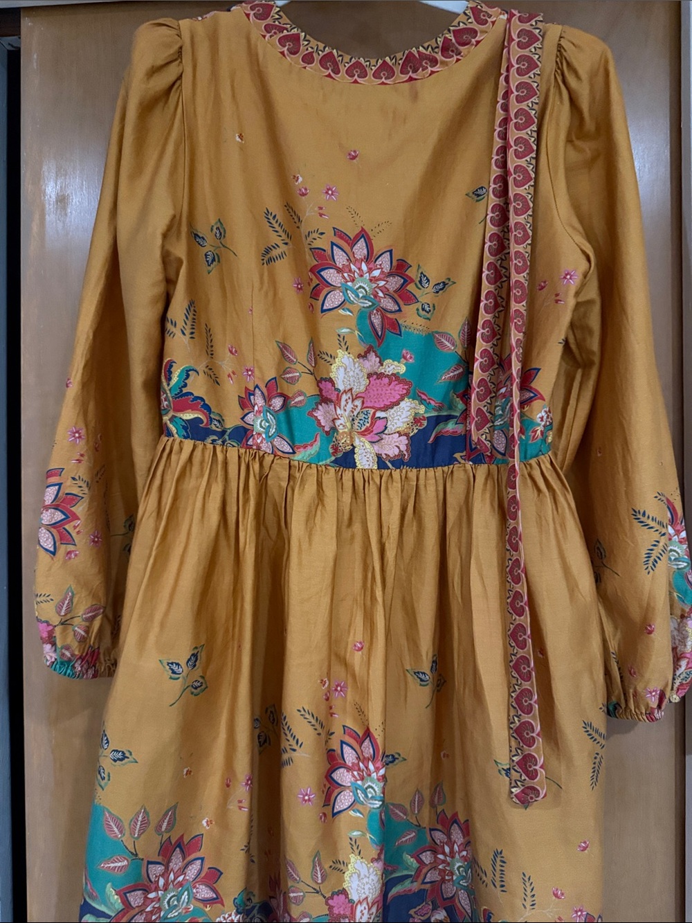 Antonio Melani Size 10 Emma Ginger Paisley Long Sleeve Dress - Picture 4 of 4